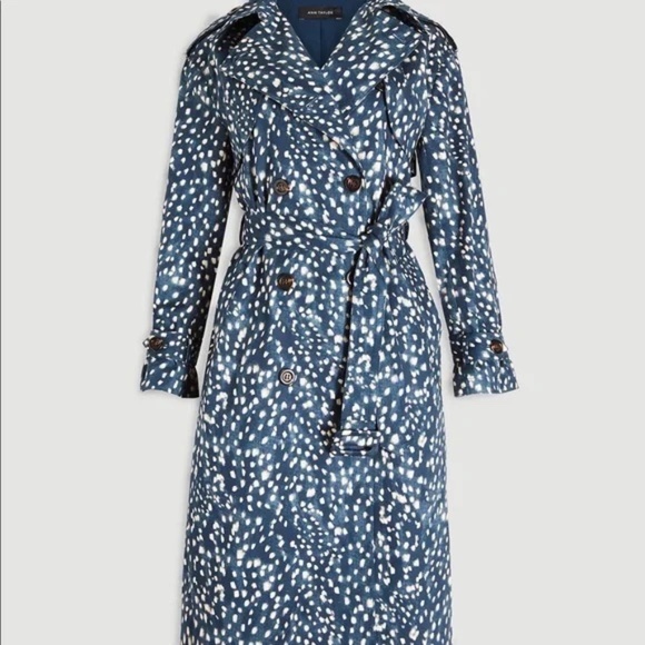 Spotted Modern Trench Coat | Ann Taylor - Picture 5 of 6